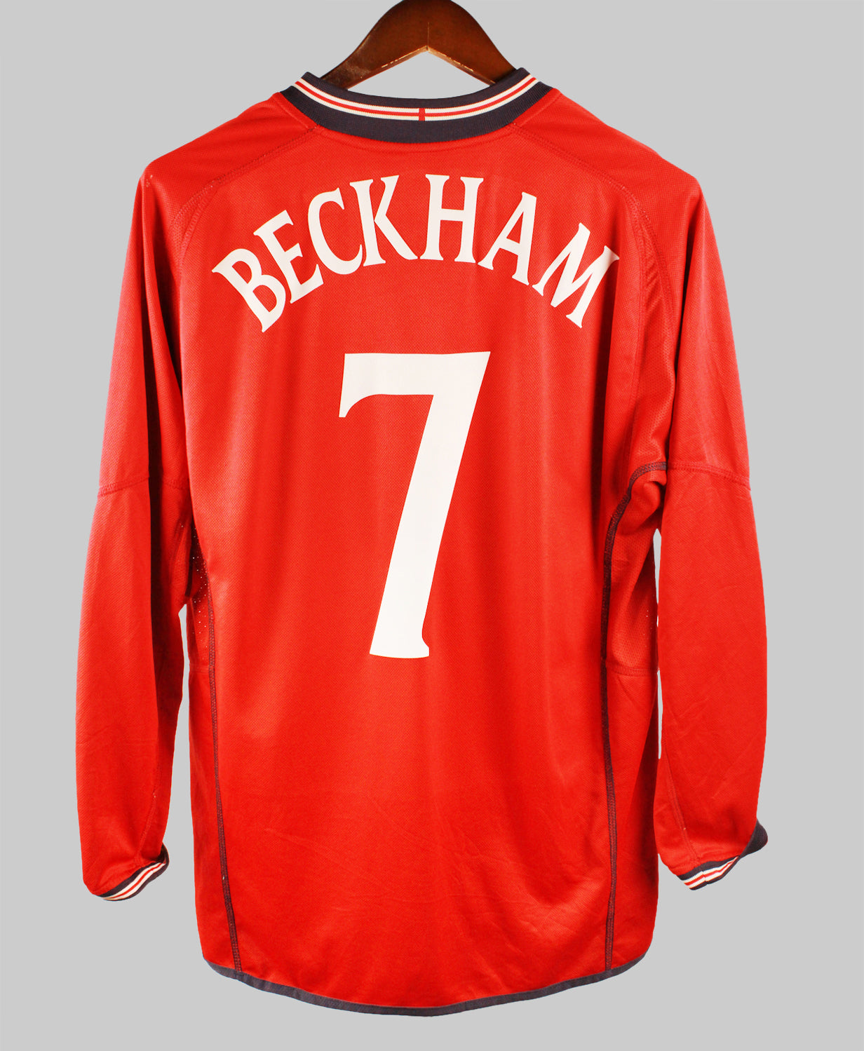 England 2002 Beckham Reversible Long Sleeve Away Kit (L)