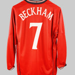 England 2002 Beckham Reversible Long Sleeve Away Kit (L)
