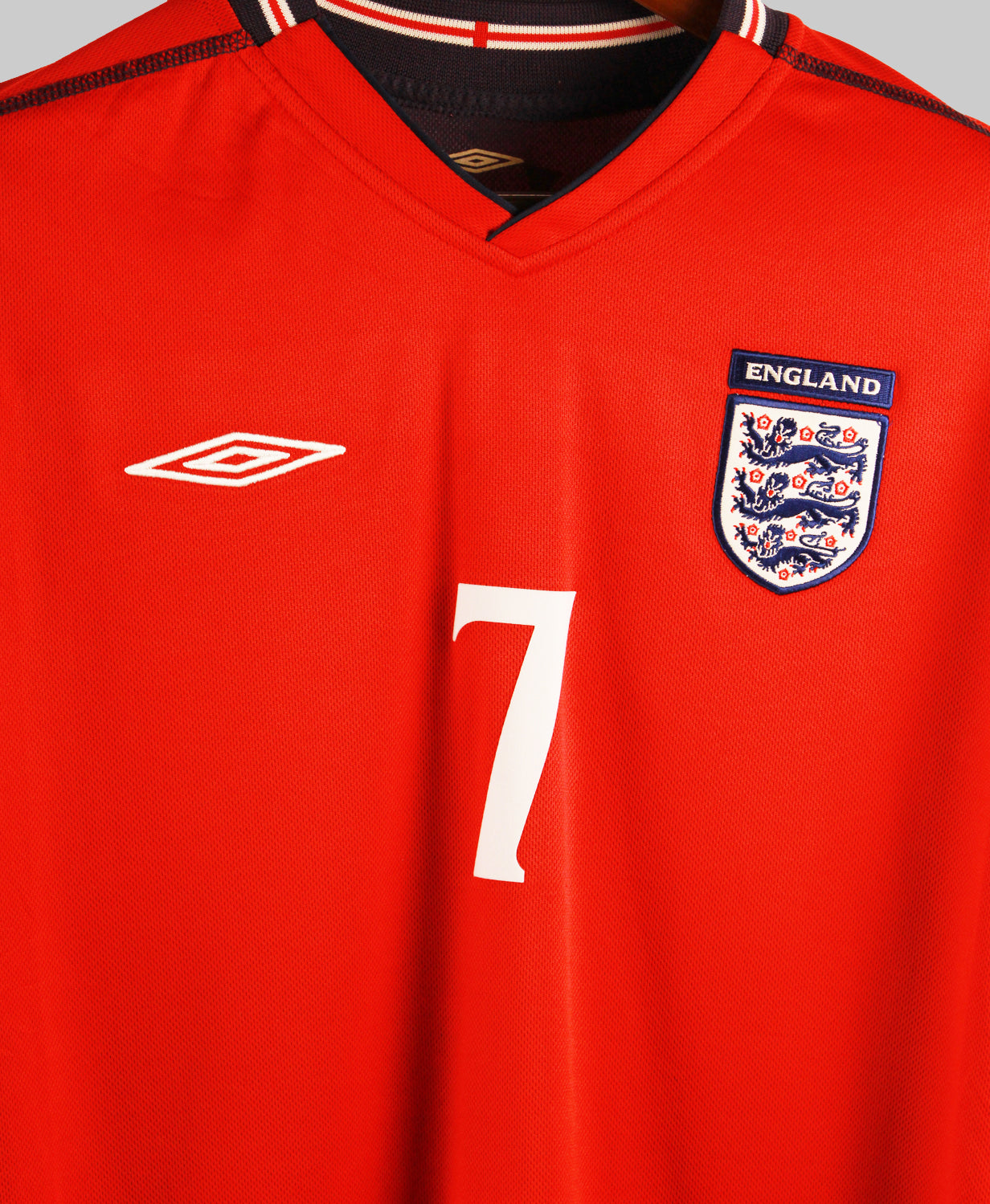 England 2002 Beckham Reversible Long Sleeve Away Kit (L)