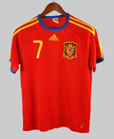 Spain 2010-11 David Villa Home Kit (S)