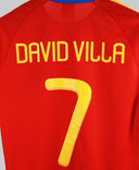 Spain 2010-11 David Villa Home Kit (S)