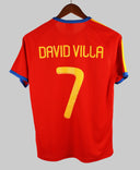 Spain 2010-11 David Villa Home Kit (S)