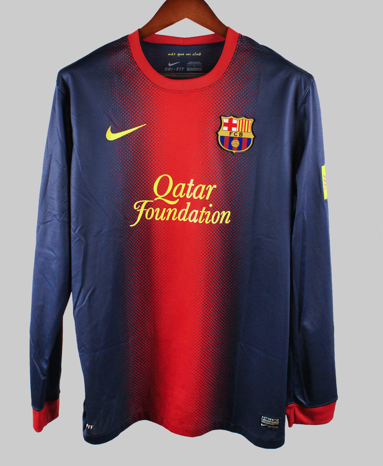 Barcelona 2012-13 Iniesta Home Long Sleeve Kit (L)