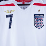 England 2007 Beckham Home Kit (L)