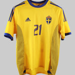 Sweden 2007-2008 Ibrahimovic Home Kit (L)