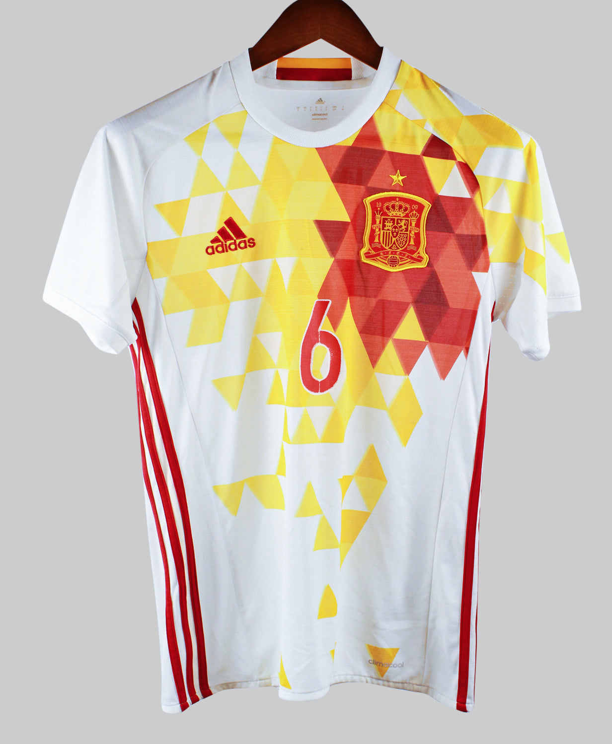 Spain 2015-2016 A. Iniesta Away Kit (S)