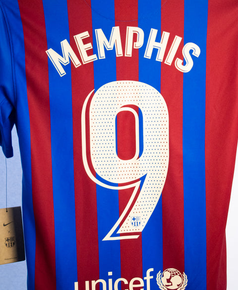 Barcelona 2021-22 Memphis Home Kit W/ Tags (S)