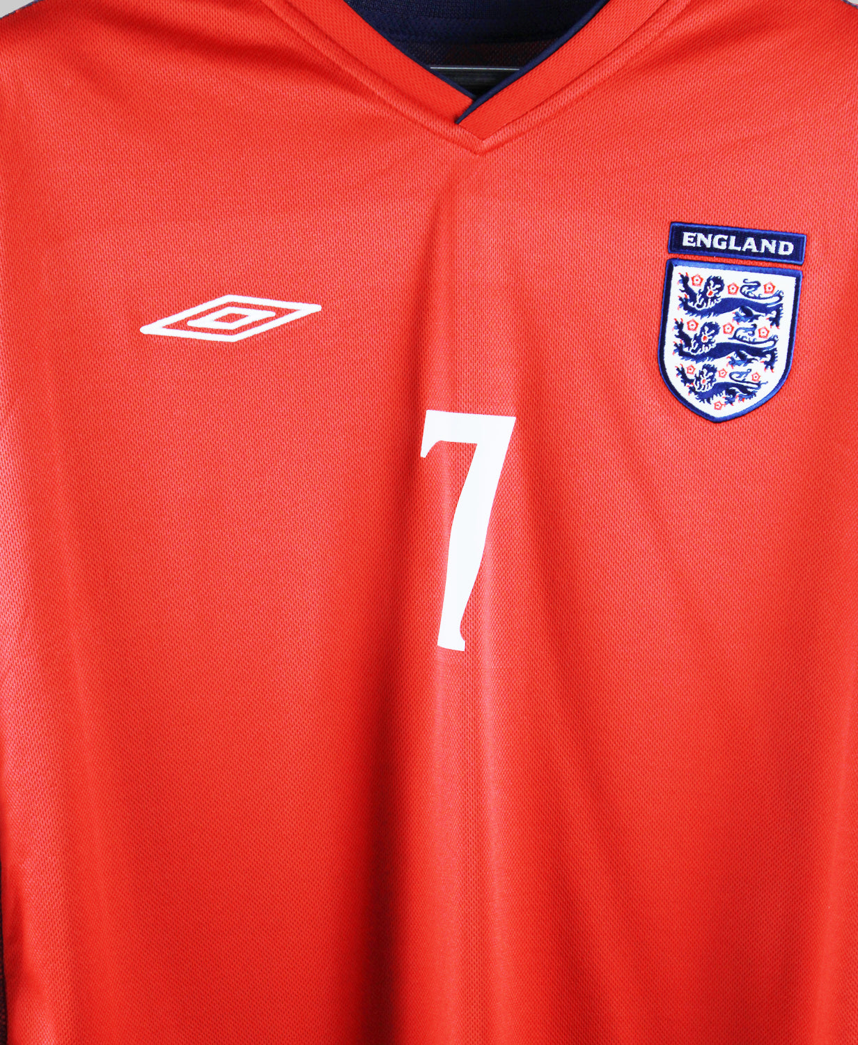England 2002 Beckham Long Sleeve Away Kit (XL)