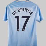 Manchester City 2017-2018 De Bruyne Home Kit (M)