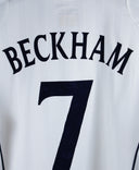England 2001-02 Beckham Long Sleeve Home Kit (M)
