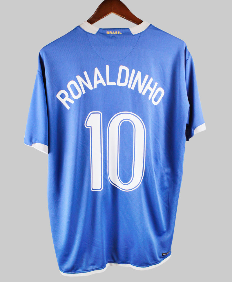 Brazil 2006-2007 Ronaldinho Away Kit (L)
