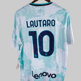 Inter Milan 2022-23 Lautaro Short Sleeve Away Kit (XL)