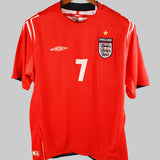 England 2004-05 Beckham Short Sleeve Away Kit (L)