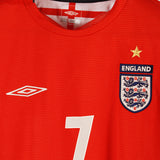 England 2004-05 Beckham Short Sleeve Away Kit (L)