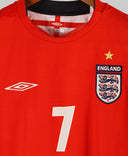 England 2004-05 Beckham Short Sleeve Away Kit (L)