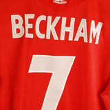 England 2004-05 Beckham Short Sleeve Away Kit (L)