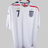 England 2007-08 Beckham Short Sleeve Home Kit (2XL)