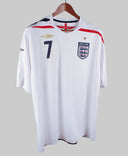 England 2007-08 Beckham Short Sleeve Home Kit (2XL)