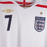 England 2007-08 Beckham Short Sleeve Home Kit (2XL)