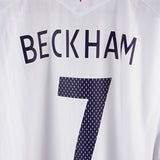 England 2007-08 Beckham Short Sleeve Home Kit (2XL)