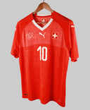 Switzerland 2018-19 Xhaka Short Sleeve Home Kit (L)