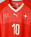 Switzerland 2018-19 Xhaka Short Sleeve Home Kit (L)