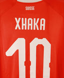 Switzerland 2018-19 Xhaka Short Sleeve Home Kit (L)