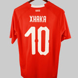 Switzerland 2018-19 Xhaka Short Sleeve Home Kit (L)