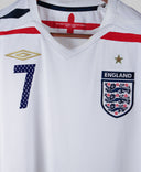 England 2007-08 Beckham Short Sleeve Home Kit (2XL)