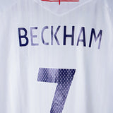 England 2007-08 Beckham Short Sleeve Home Kit (2XL)