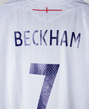 England 2007-08 Beckham Short Sleeve Home Kit (2XL)