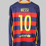 Barcelona 2015-16 Messi Long Sleeve Home Kit w/Tags (L)