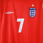 England 2004-05 Beckham Short Sleeve Away Kit (L)