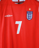 England 2004-05 Beckham Short Sleeve Away Kit (L)