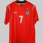England 2004-05 Beckham Short Sleeve Away Kit (L)