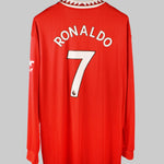 Manchester United 2022-23 Ronaldo Long Sleeve Home Kit (2XL)