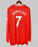 Manchester United 2022-23 Ronaldo Long Sleeve Home Kit (2XL)