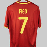 Portugal 2000-01 Figo Short Sleeve Home Kit (M)