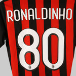 AC Milan 2009-10 Ronaldinho Short Sleeve Home Kit (S)