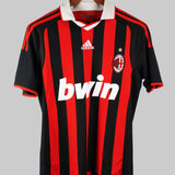 AC Milan 2009-10 Ronaldinho Short Sleeve Home Kit (S)