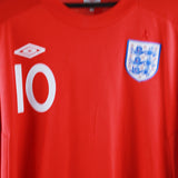 England 2010-2011 Rooney  Long Sleeve Home Kit (XL)