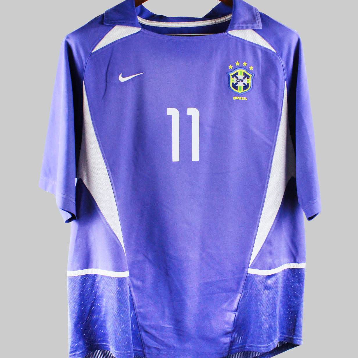 Brazil 2002-2003 Ronaldinho Away Kit (L)