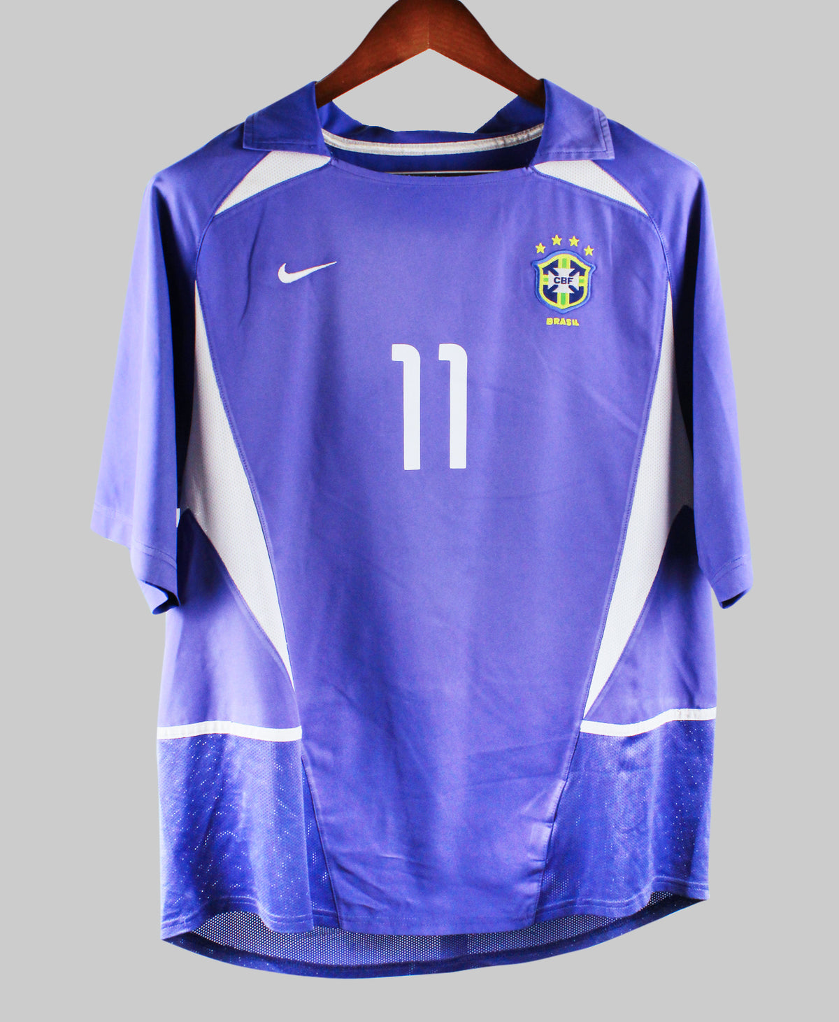 Brazil 2002-2003 Ronaldinho Away Kit (L)