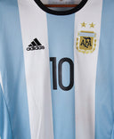 Argentina 2016-17 Messi Short Sleeve Home Kit (L)