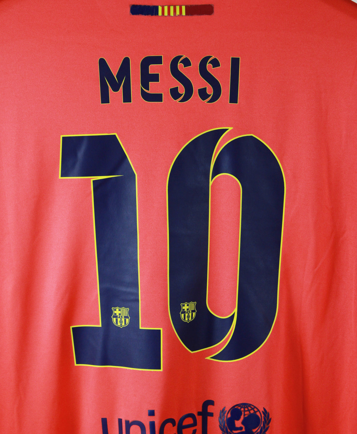 Barcelona 2014-15 Messi Short Sleeve Away Kit (XL)