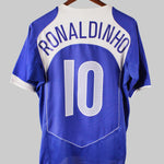 Brazil 2004-05 Ronaldinho Short Sleeve Away Kit (M)