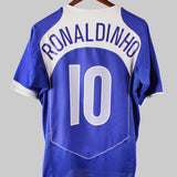 Brazil 2004-05 Ronaldinho Short Sleeve Away Kit (M)
