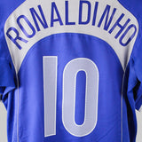 Brazil 2004-05 Ronaldinho Short Sleeve Away Kit (M)