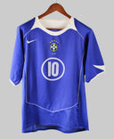 Brazil 2004-05 Ronaldinho Short Sleeve Away Kit (M)
