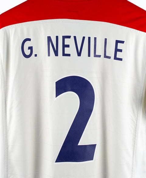 England 2004 G. Neville Home Kit (L)